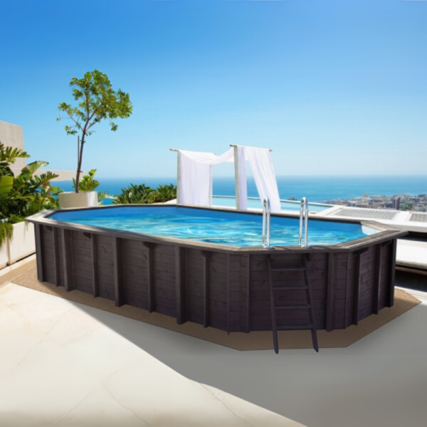Piscine Ovale in legno nordico trattato